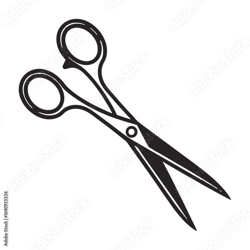 Hairdressing Scissors Vector Icon Silhouette
