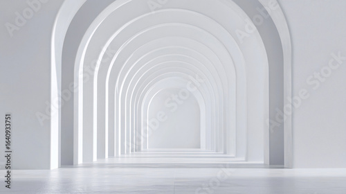 empty corridor with columns