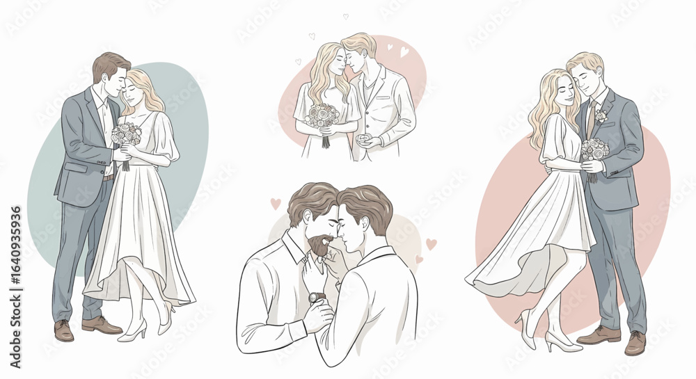 Fototapeta premium Couple Illustrations