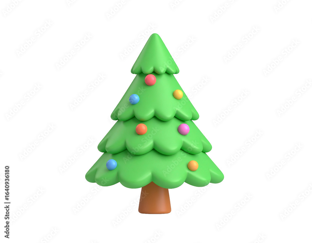 Obraz premium Green christmas tree