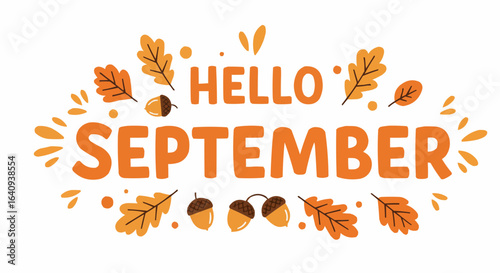 A vibrant Hello September banner, adorned with autumnal elements, radiates the spirit of the season.