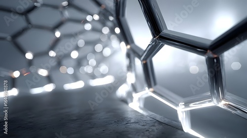 Hexagonal structure closeup