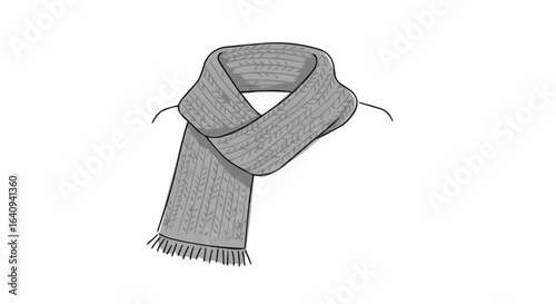 A cozy scarf elegantly draped. 