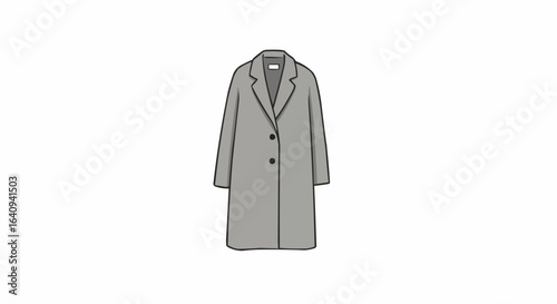 Elegant Grey Overcoat with a Modern Design.