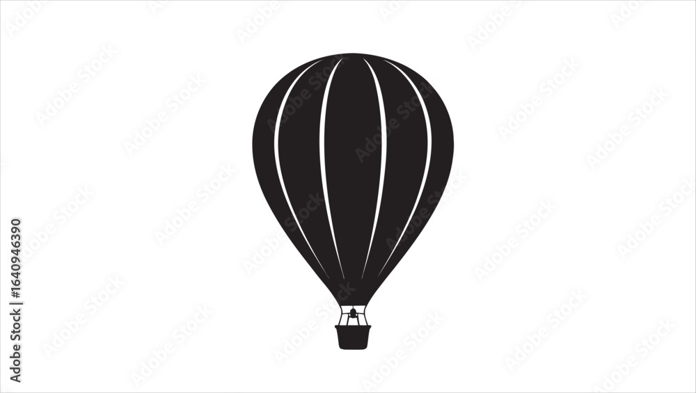 Obraz premium High Flying Adventure Awaits An Airship Voyage of Discovery Black Silhouette Air Balloon Ride for the Adventurous