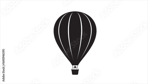High Flying Adventure Awaits An Airship Voyage of Discovery Black Silhouette Air Balloon Ride for the Adventurous