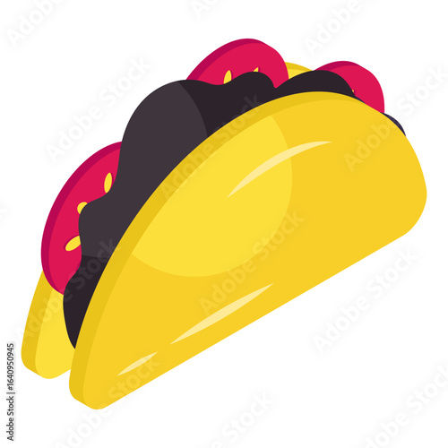 A mouth watering icon of taco
