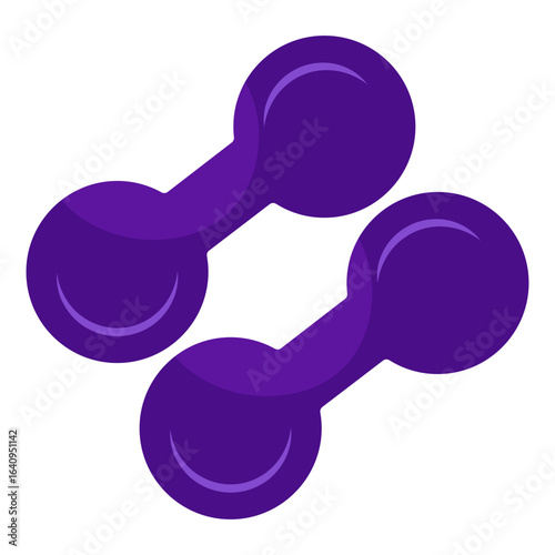 A trendy vector design of dumbbells