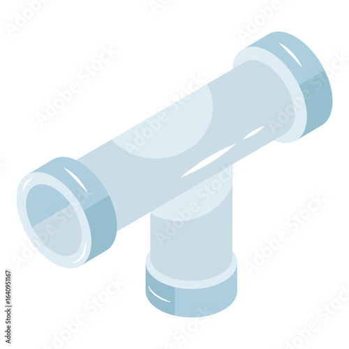 Modern design icon of T pipe