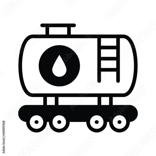 A well designed handy glyph icon of patrol tank