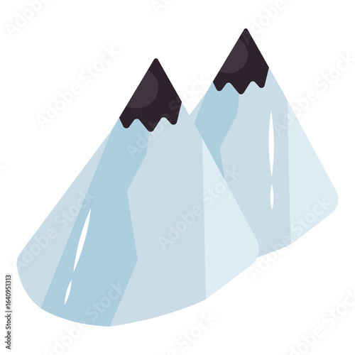 A unique design icon of hills