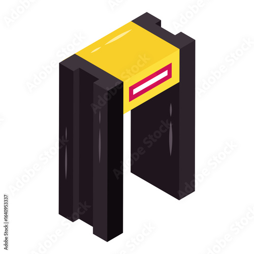 Editable design icon of security checking door