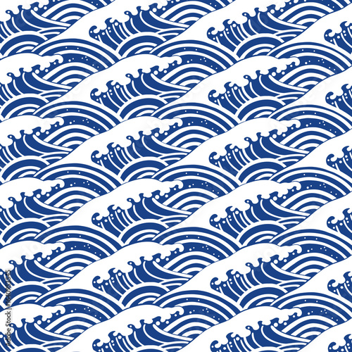 seamless Japanese wave pattern (seigaiha)