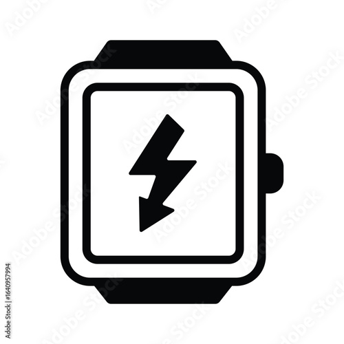 Here is a glyph style icon showing electric watch
