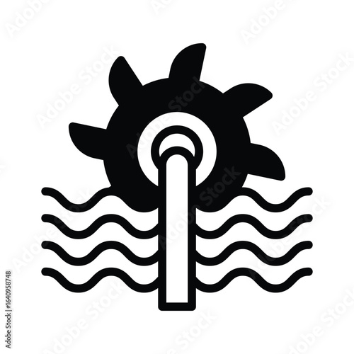 Have a look at this glyph icon of water turbine energy