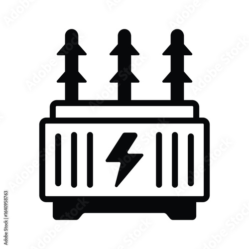 Transformer icon creatively designed in glyph style