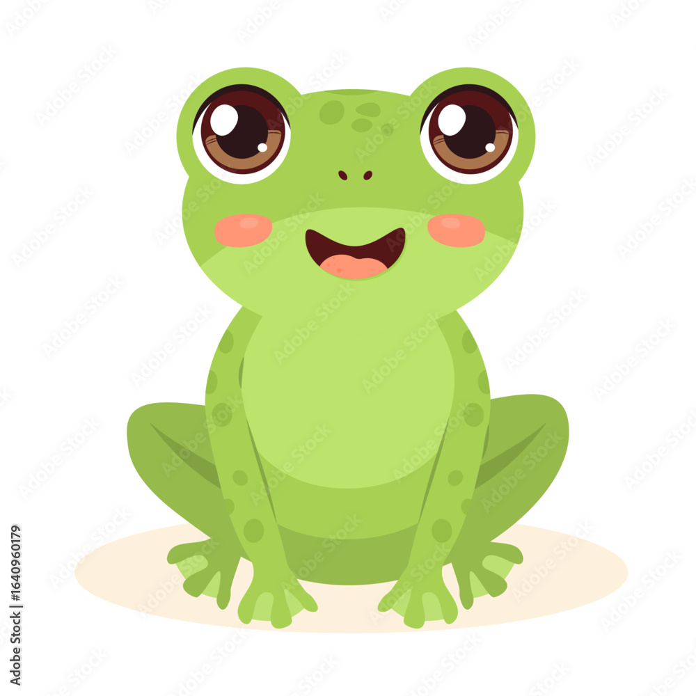 Obraz premium Cute Frog Vector Illustration