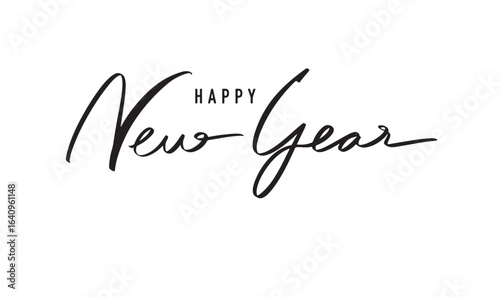 Happy new year 2026 2027 text font calligraphy hand written lettering script black color object happy new year merry christmas xmas event party happy new year banner holiday december month new year