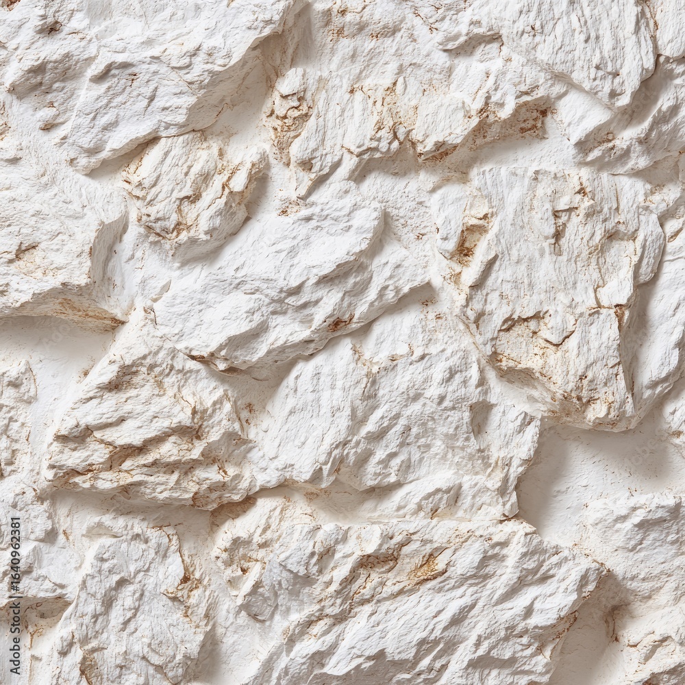 Naklejka premium Close-up textured wall, light beige and white rock formations