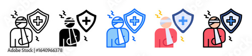 Injury icon Multi Style Vector Illustration