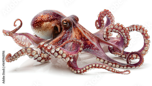octopus on a white background