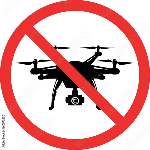 No drone zone sign drone flying prohibited