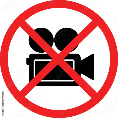 No video recording sign