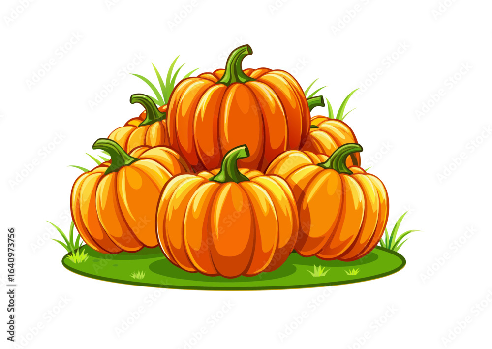 Obraz premium pumpkin with leaves