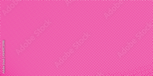 Pink orange polka dots gradient halftone background. Pop art cartoon dot texture with comic graphic design, Horizontal abstract pattern wall for cover digital technology.