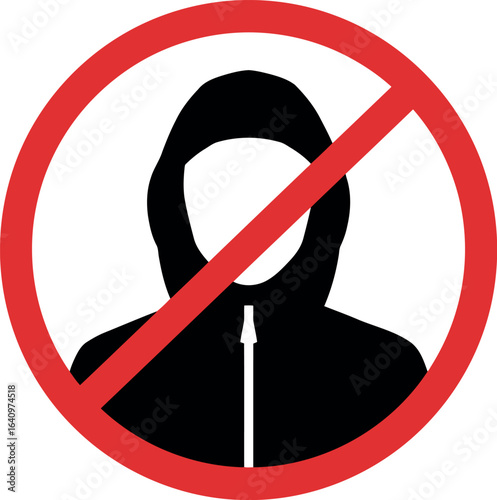 No Hoodies Allowed Sign