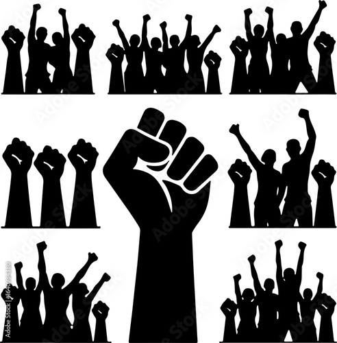 Unity and Strength human rights, activism, social justice vector graphics