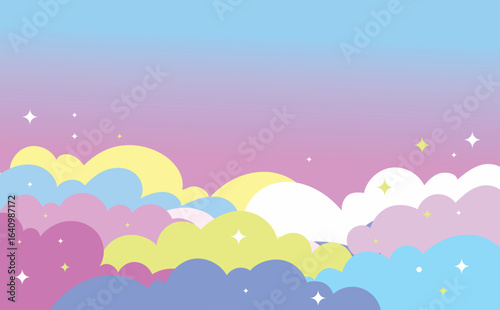 Abstract background  fantasy clouds vector
