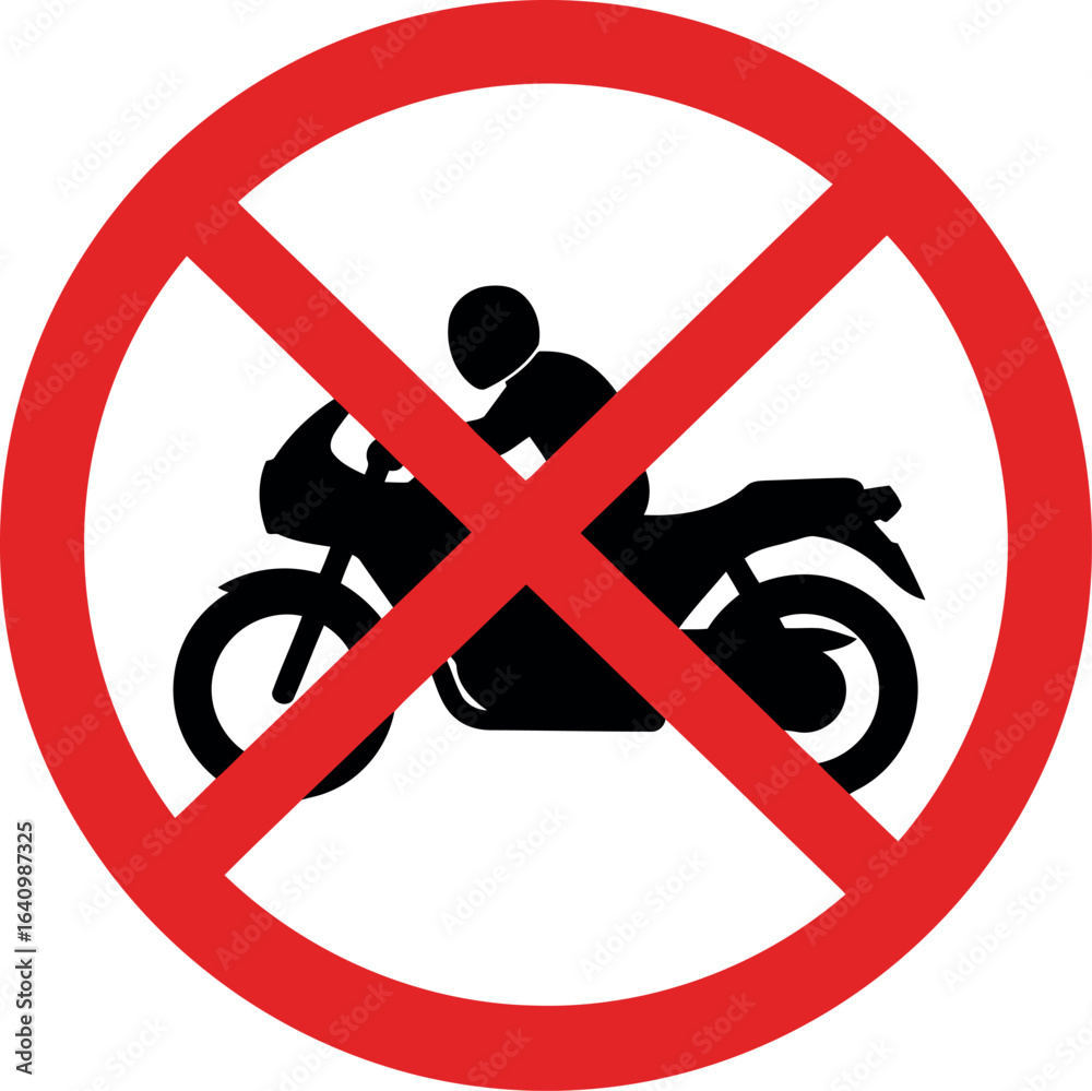 Fototapeta premium No motorcycles allowed sign