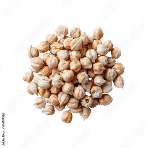 Heap of Dried Chickpeas, Top View, Close-up