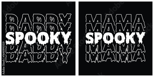 Spooky parents t shirt design
