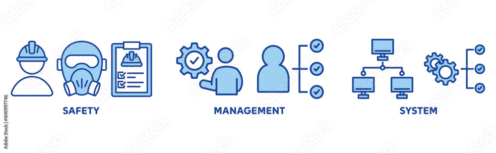 Obraz premium SMS icon set illustration concept with icon of safety, management, system