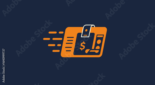 Fast delivery service concept with cash payment illustration  