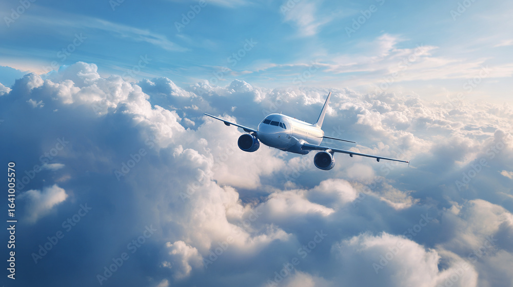 Obraz premium airplane in the clouds