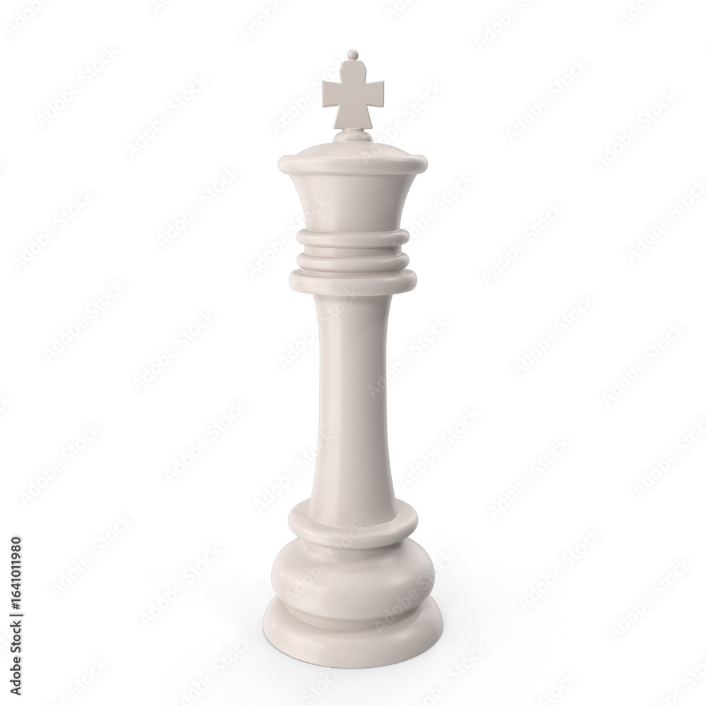 chess piece king white isolated on transparent background , 3d render , PNG chess piece king white isolated on transparent background , 3d render , PNG