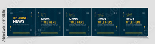 Social Media Carousel Post, Instagram Carousel Template, Breaking News Social Media template for social media post