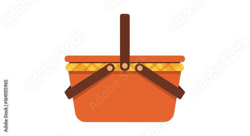 Whimsical picnic basket with classic design, ready for delightful outings