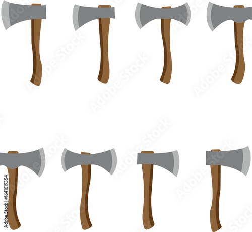 set axe vector color v2
