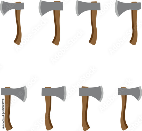 set axe vector color