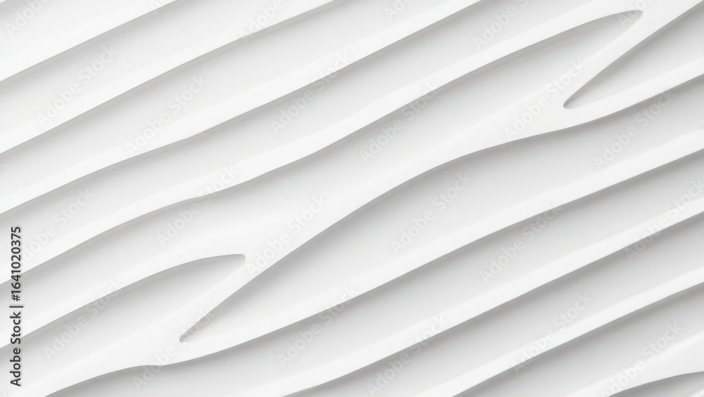 Obraz premium Abstract White Waves Background Design Element with Smooth Shadows and Rhythmic Texture for Modern Presentations and Creative Projects