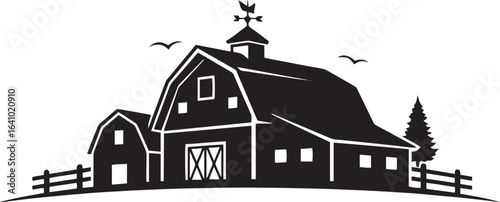 Retro Barn Farm Logo Vector