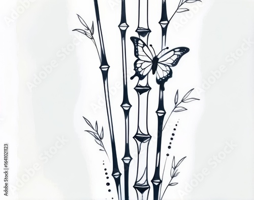 Tattoo design piece black and white, feminine tattoo