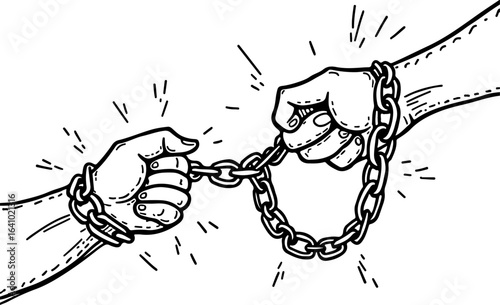 "Unchained: Rise of the Oppressed" vector graphics