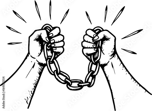 "Unchained: Rise of the Oppressed" vector graphics
