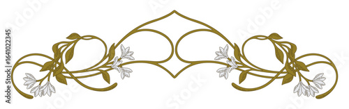 Art Nouveau floral border. Decorative element. Vector.