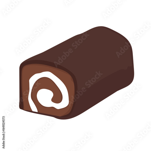 Swiss roll loaf vector illustration